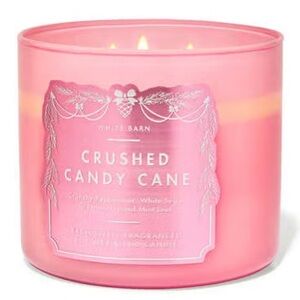 White Barn Crushed Candy Cane Pink Candle